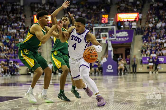 TCU's Jameer Nelson Jr. was the leading scorer for the Horned Frogs in a low-scoring loss to Baylor.